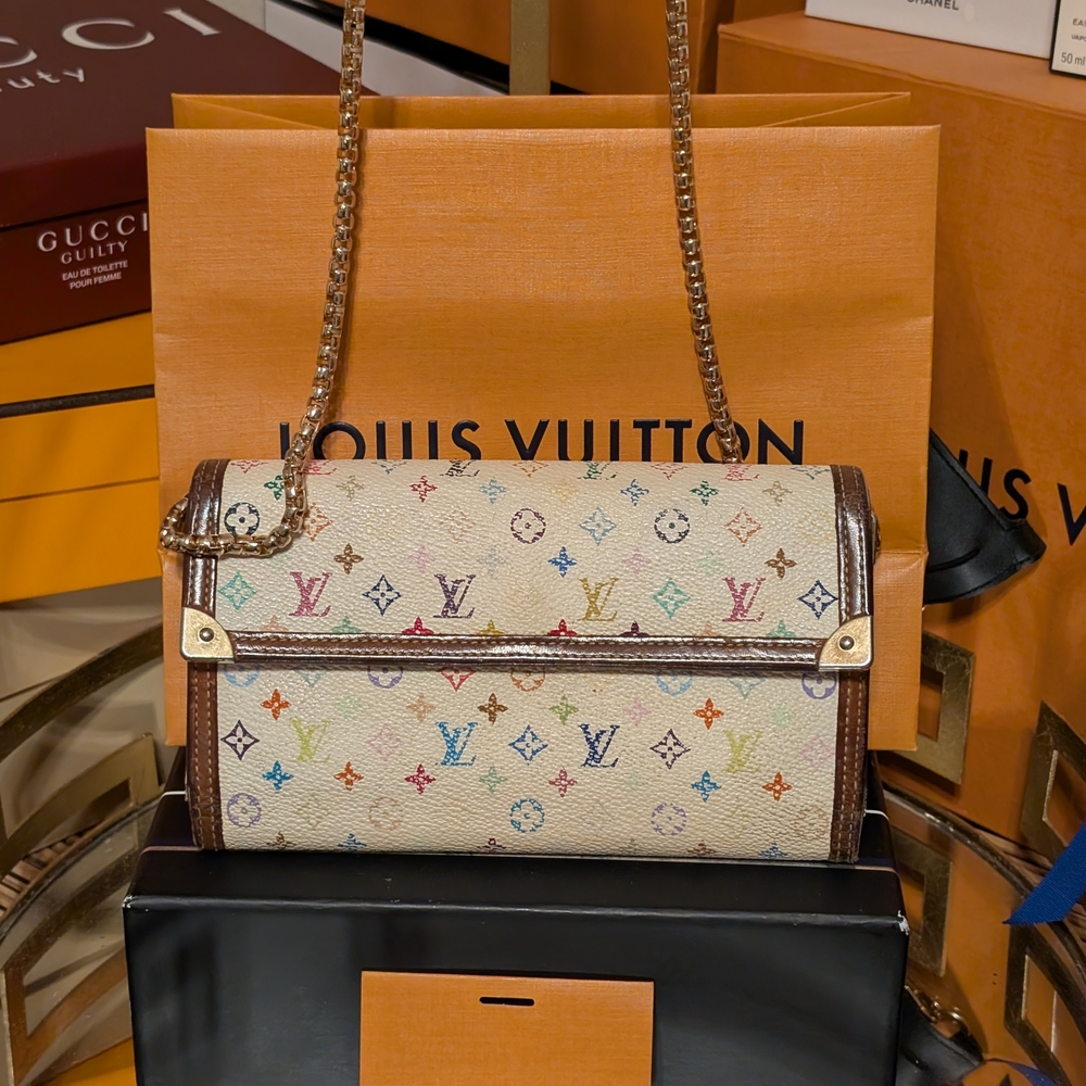 Vintage Louis Vuitton Colorful Monogram Sarah Wallet - Picture 2 of 11